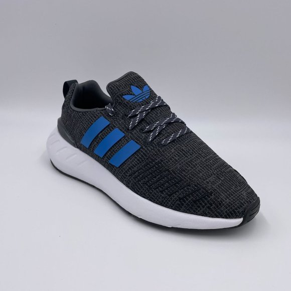 adidas Swift Run 22 Black / Blue Womens Shoes - Picture 7 of 8